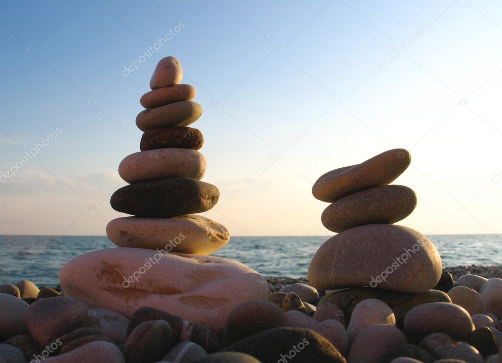 Sea pebble towers