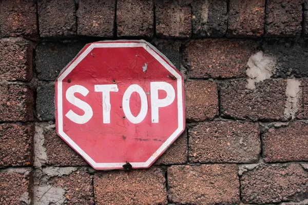 Dopravní značka "stop" — Stock fotografie