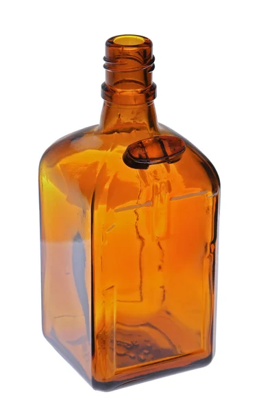 棕色玻璃割瓶 — 图库照片