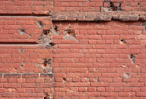 Viejo muro de ladrillo rojo — Foto de Stock