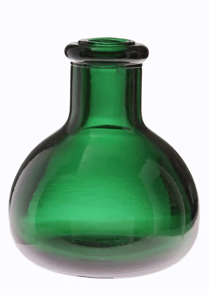 Grønn glassflaske – stockfoto