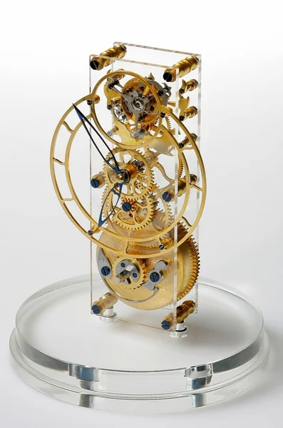 Gold mechanical clock — Stock Photo, Image