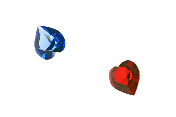 Dos corazones de vidrio — Foto de Stock