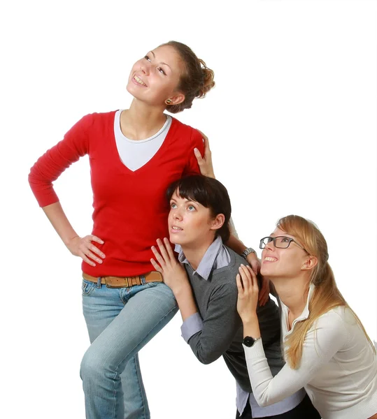 Three girlfriends — Stock Photo, Image
