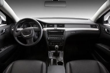 Interior of a modern automobile