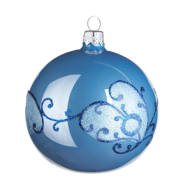 Karácsony labda fehér háttér — Stock Fotó