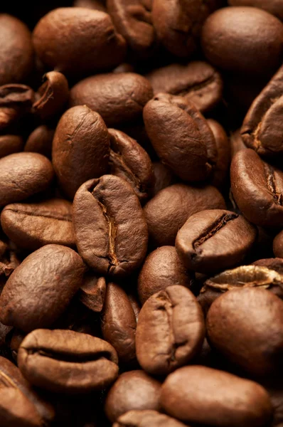 咖啡咖啡豆背景，宏特写 — 图库照片
