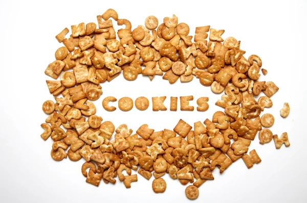 Cookie-kat a képernyőn az ábécé — Stock Fotó