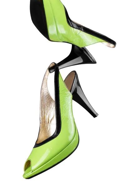 绿色女鞋 — 图库照片