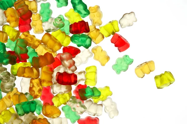 Gummi-bears on white background — Stock Photo, Image
