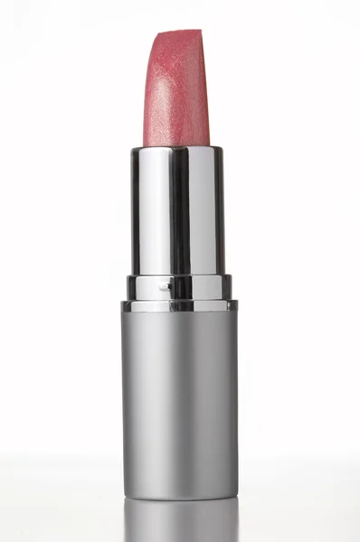 Pink lipstick on white background — Stock Photo, Image