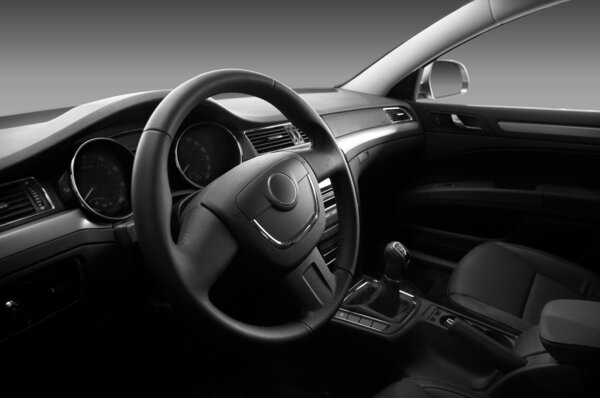 Nterior of a modern automobile