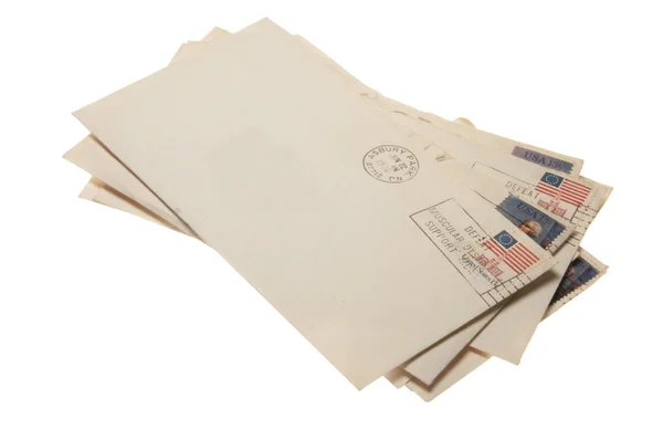 1976 年的信件的堆栈 — 图库照片