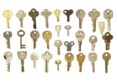 Variety of Old Keys clipart