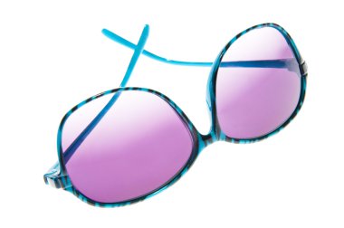 Hip Blue Zebra Stripe Sunglasses clipart