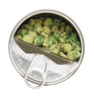 Open Can of Wasabi Covered Peas clipart