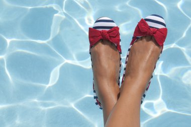 Nautical Shoes at the Pool clipart