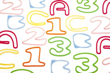 Alphabet and Number Background clipart