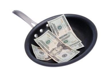 Frying Money clipart