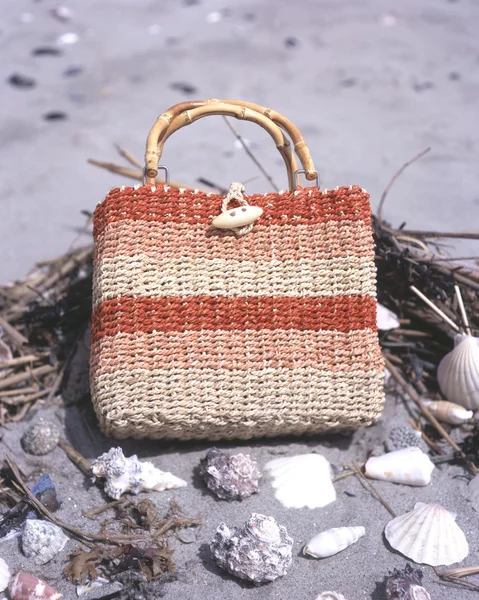 浜辺の財布 — ストック写真