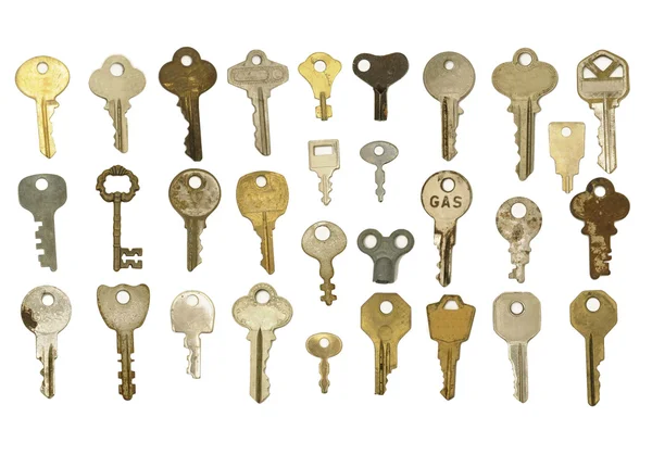 Vielzahl alter Schlüssel — Stockfoto