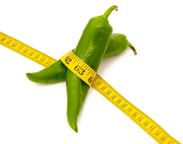 Dieta de pimenta verde — Fotografia de Stock