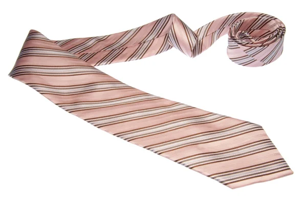 Hnědá kravata růžové a modré — Stock fotografie