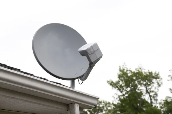 stock image Satellite dish on a cloudy day