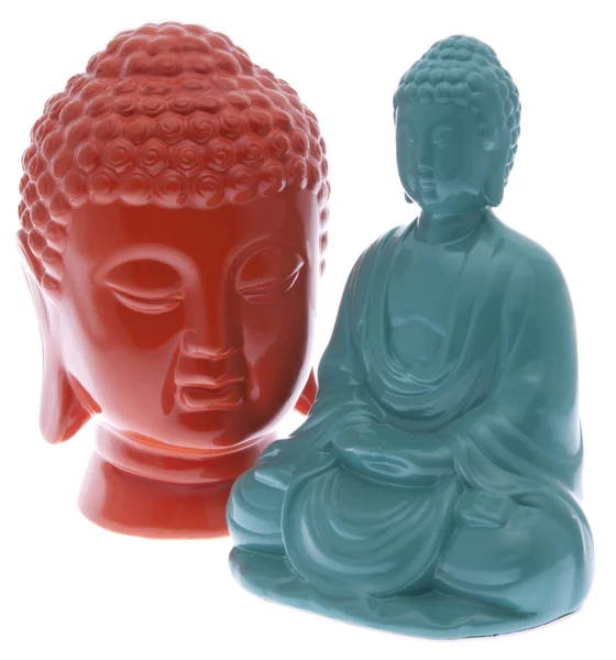 Coppia di statue di Buddha vibranti — Foto Stock