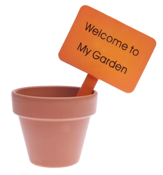 Добро пожаловать в мой сад — стоковое фото