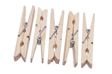 Group of Wooden Clothespins clipart