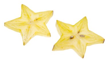 beyaz izole carambola starfruit