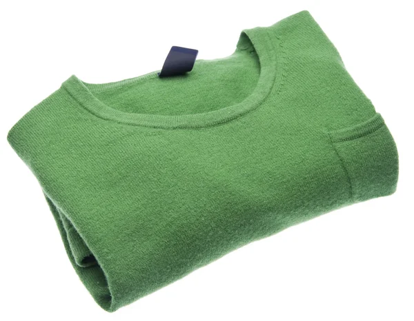 Свежевымытый зелёный свитер — стоковое фото