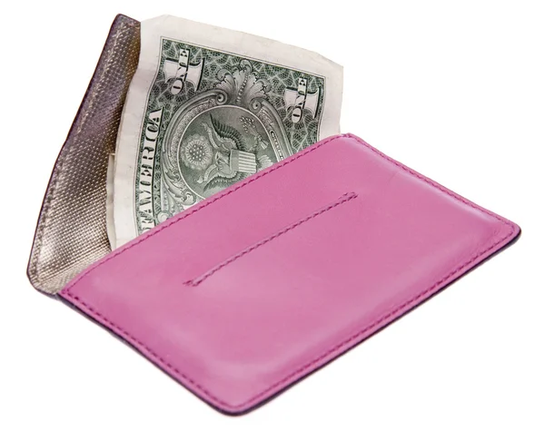 Pieniądze wypełniony portfel — Zdjęcie stockowe