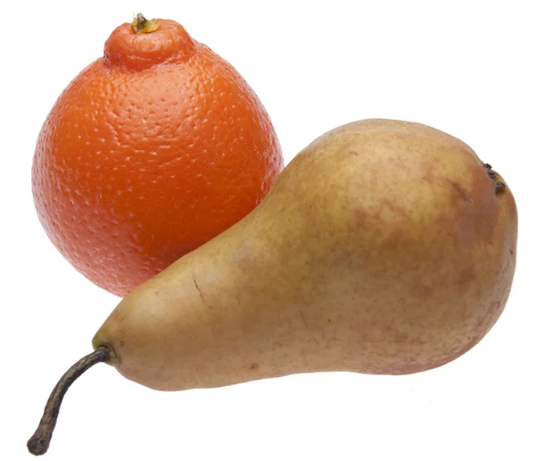 Oranje en peer — Stockfoto