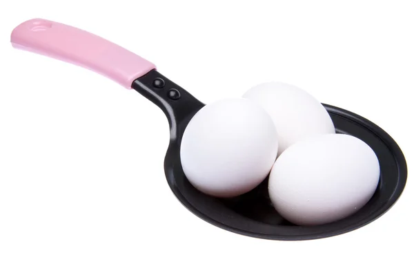 Fritar três ovos — Fotografia de Stock