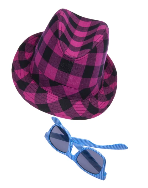 Hipster Hat and Sunglasses — Stock Photo, Image