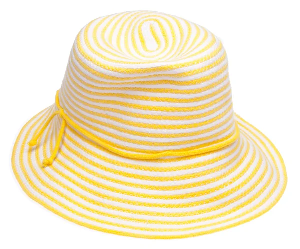 Chapéu de praia Floppy amarelo — Fotografia de Stock