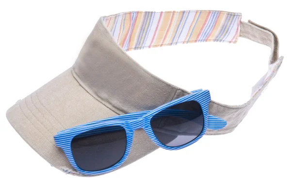 Sun Visor with Sunglasses — Stock Photo, Image