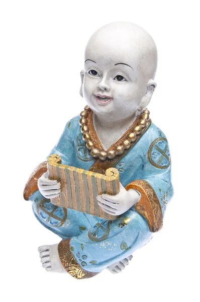 Barn munk staty — Stockfoto