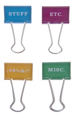 Modern Office Paper Clips clipart