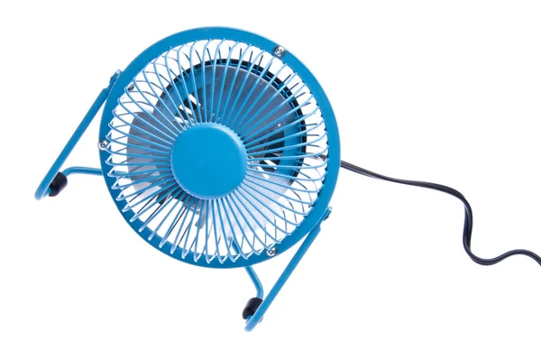 Bright Blue Fan Spinning — Stock Photo, Image