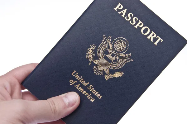 Паспорт в руке — стоковое фото
