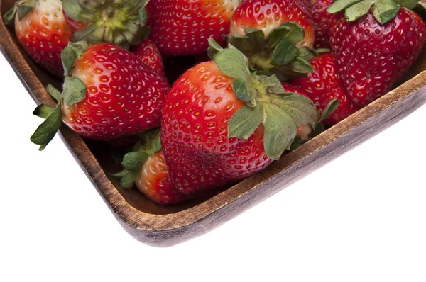 新鲜草莓边框 — 图库照片