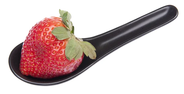 Esslöffel Erdbeere — Stockfoto