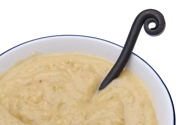 Sup Brokoli dengan Spoon — Stok Foto