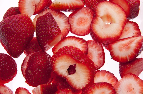 Erdbeeren in Scheiben — Stockfoto