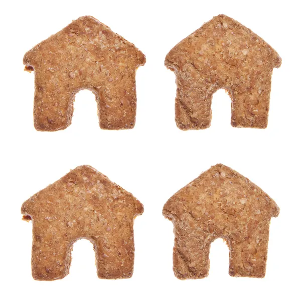 Haus geformte Plätzchen — Stockfoto