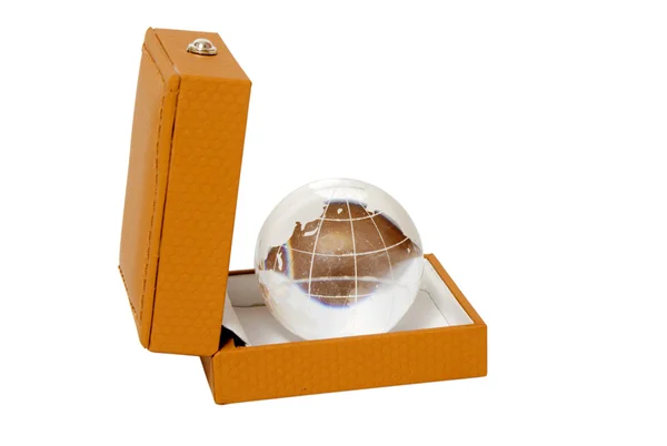Globe en verre dans la boîte à bijoux — Photo