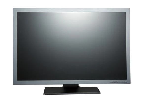 Płaski monitor tft czarny — Zdjęcie stockowe